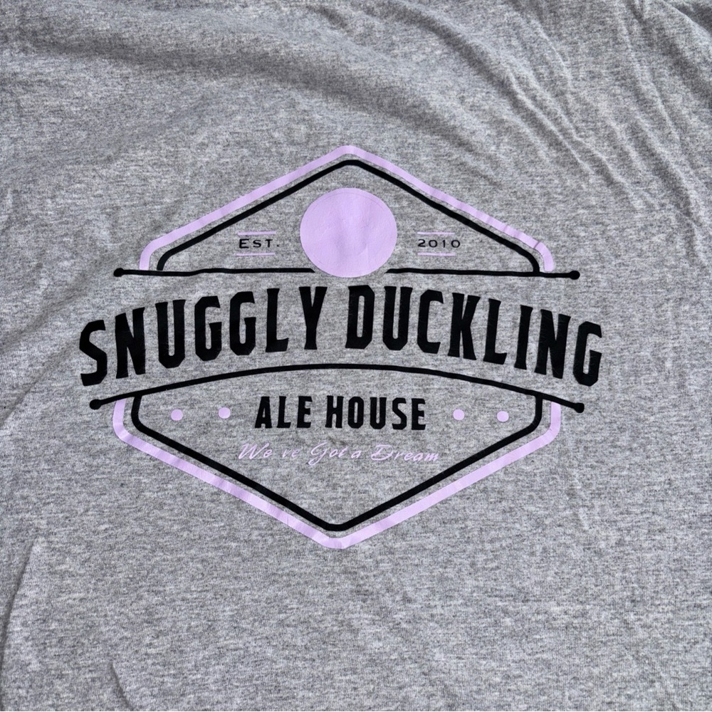 Gildan Disney tangled Rapunzel gray Graphic Tee snuggly duckling ale house